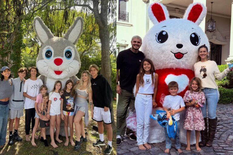 Wanda Nara y China Suárez tuvieron la misma idea para festejar Pascua con sus hijos
