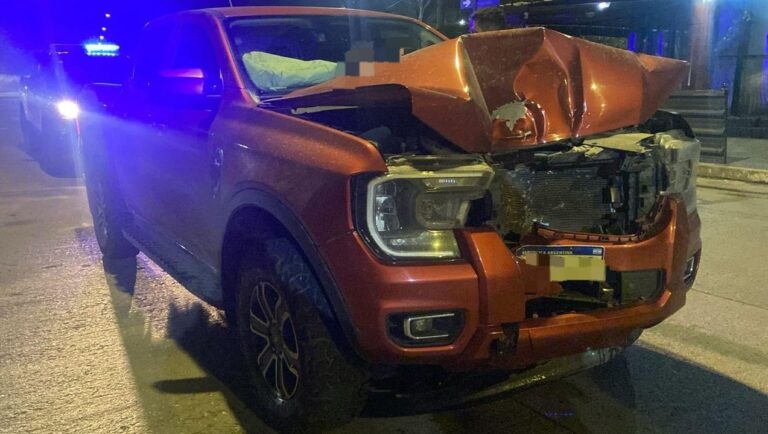 Córdoba: ebrio, arrancó un árbol con la camioneta y quiso fugarse