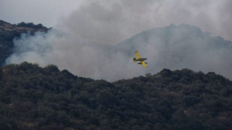 Incendio de podas en el basural: sigue la lucha de los bomberos