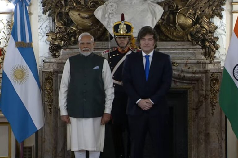 En busca de nuevos acuerdos, Milei recibe al primer ministro de India