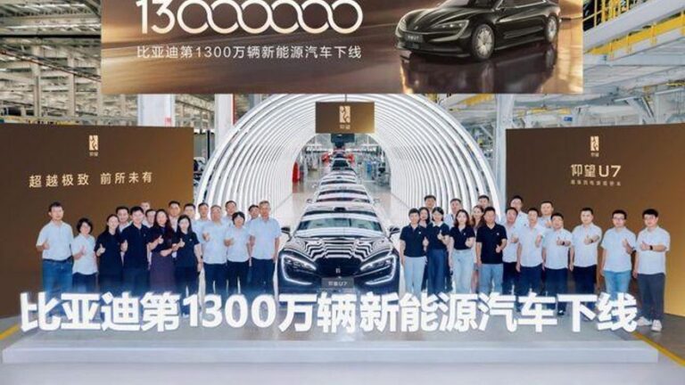 BYD alcanza los 13 millones de vehículos enchufables producidos