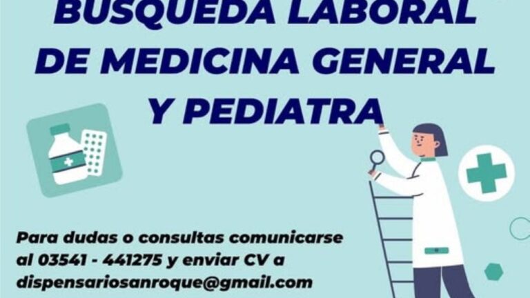 La Comuna de San Roque busca profesionales en medicina general y pediatría