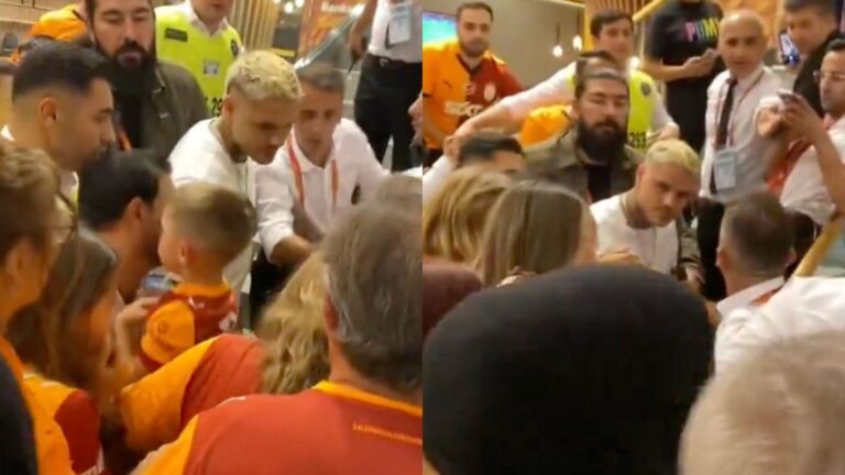 Polémica en Turquía: el video de Mauro Icardi pegándole un cabezazo a un hincha del Galatasaray