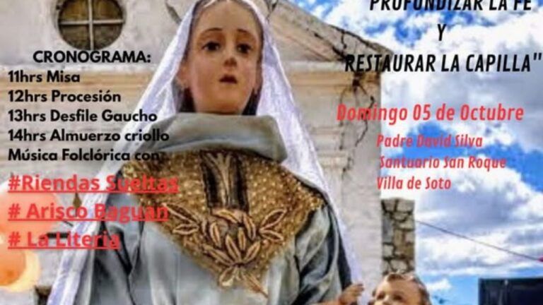 La Capilla Virgen del Rosario del Milagro celebrará su 3ª Fiesta Patronal