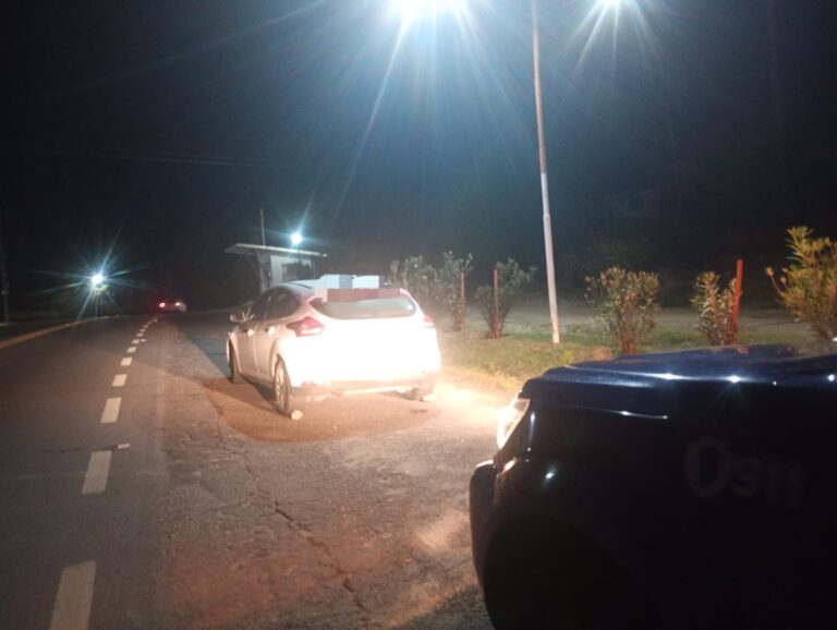 Detectan 2,10 g/l de alcohol a un conductor en Villa Parque Síquiman