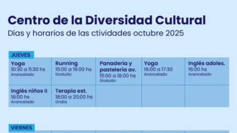 Actividades en el Centro de la Diversidad Cultural de Huerta Grande