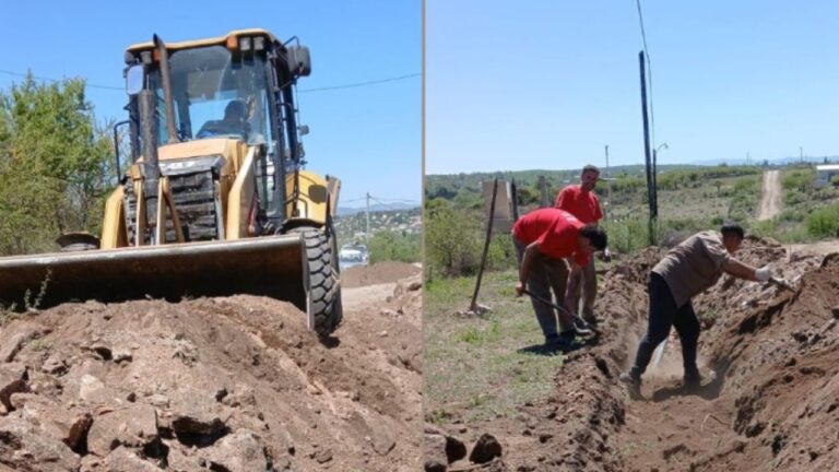 Avanza la extensión de la red de agua en barrio Mirador del Lago de Bialet Massé