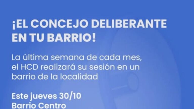 Huerta Grande: el Concejo Deliberante sesionará en los barrios