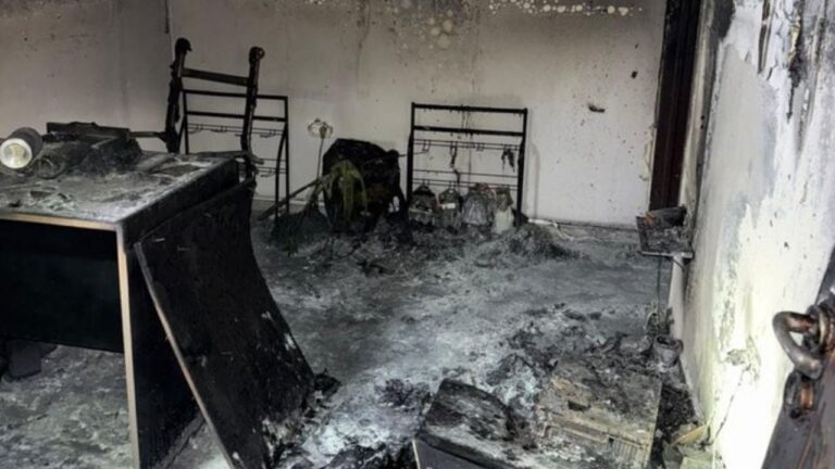 Intentó robar cables y causó un incendio con pérdidas totales