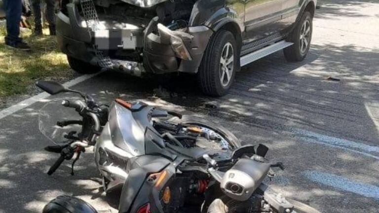Grave accidente en Ruta 5 dejó un motociclista derivado al hospital