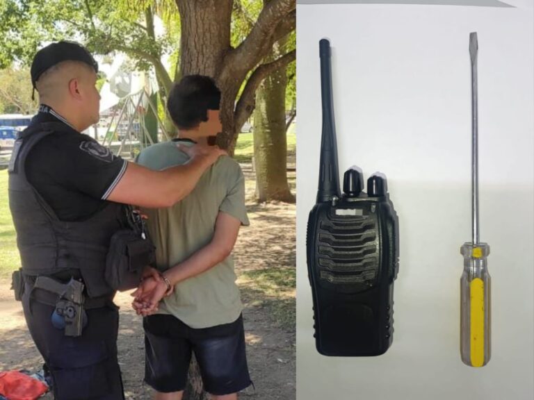 Lo atraparon cuando intentaba abrir una camioneta en un estacionamiento céntrico de Carlos Paz